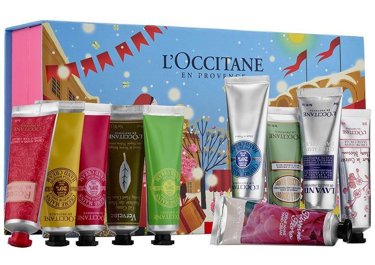 Mother in law gifts: 10-piece l’occitane skin cream set