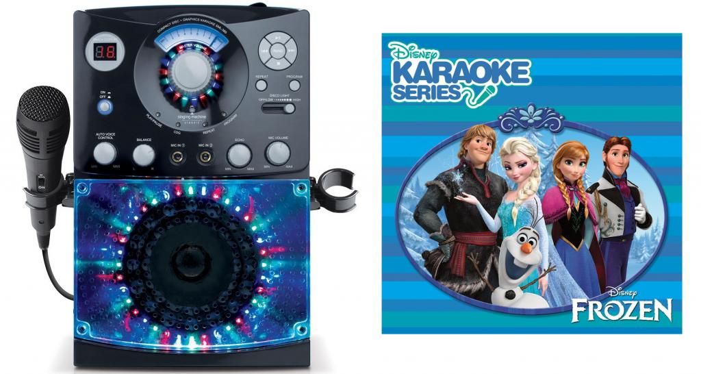 Frozen holiday gifts for kids: karaoke machine + frozen karaoke cd