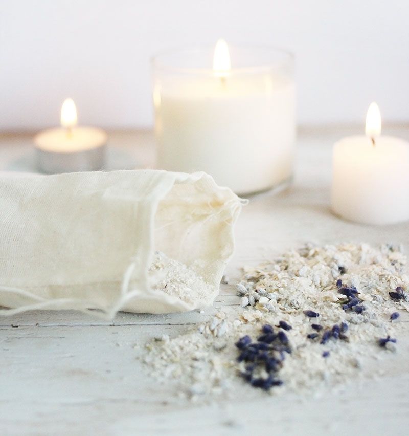 DIY Christmas gifts: Lavender-oatmeal bath soak at The Every Girl