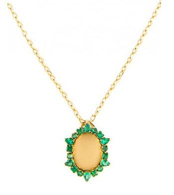 Holiday Splurge! Expensive gifts: small ruffled emerald locket