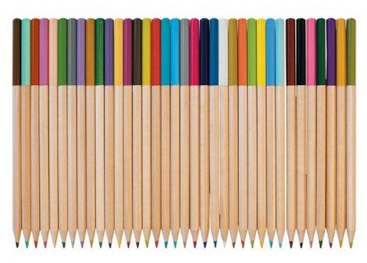 Cool gifts for kids under $15: set of 36 colored pencils by kid made modern