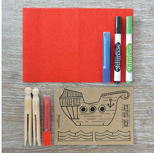 Cool gifts for kids under $15: pirate peg people craft kit