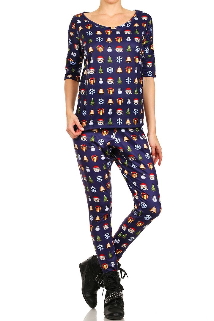 Coolest emoji gifts: Christmas Emoji long shirt at Poprageous