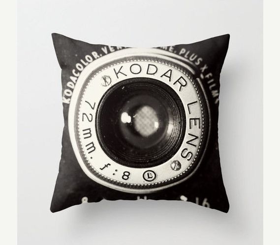 Vintage Camera  Pillow case by  Maybe Sparrow's Place on @Etsy. Great photographer gift!