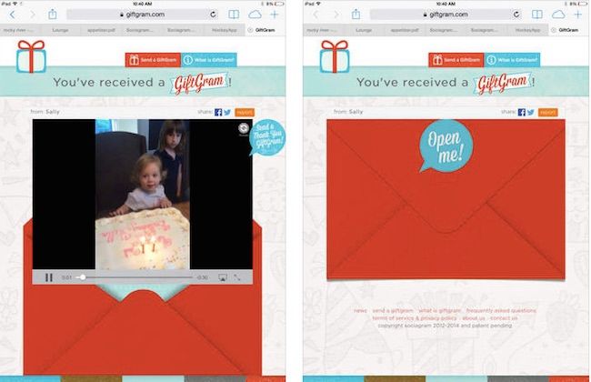 GiftGram app: send personal video gift messages