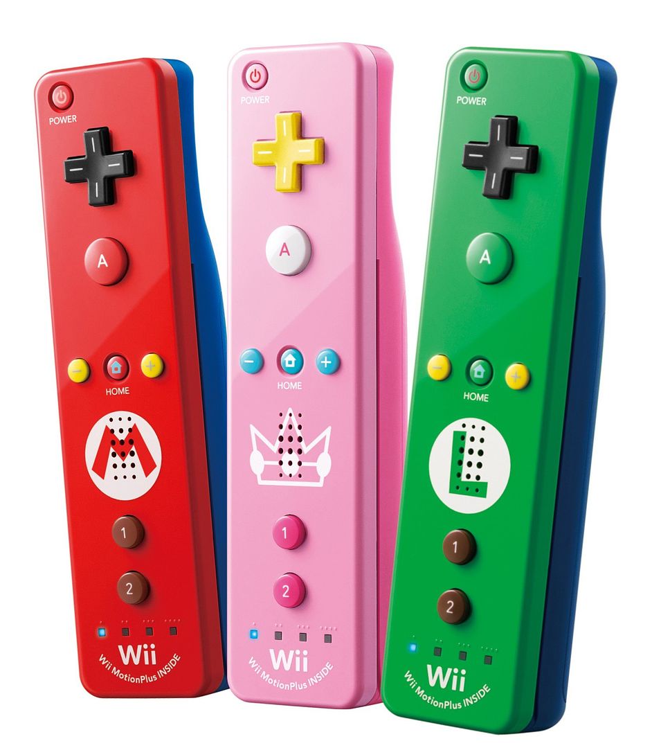 Best little kids tech toys and gifts: Princess Peach, Mario, or Luigi Wii remote at Gamestop