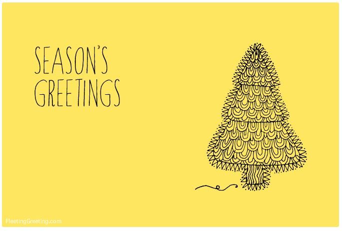 Fleeting Greetings offer a retro feel to holiday ecards