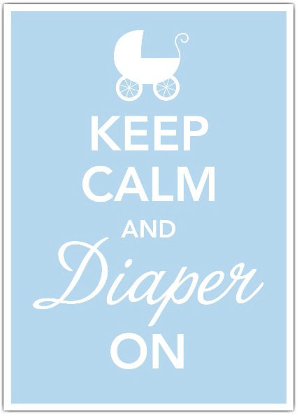Cool baby shower invitations - Keep Calm and diaper on | Cool Mom Picks