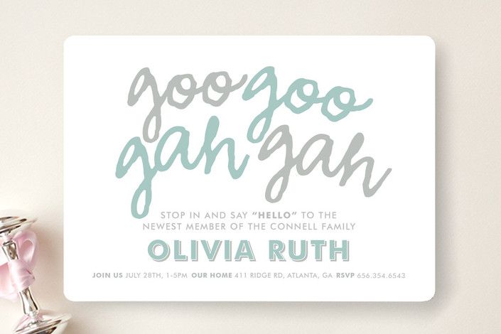 Cool baby shower invitations - Goo Goo Gah Gah at Minted | Cool Mom Picks