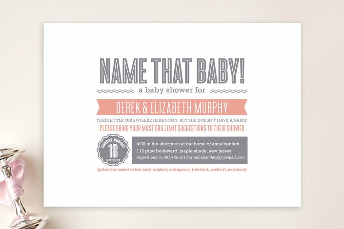 Cool baby shower invitations - Name that Baby at Minted | Cool Mom Picks
