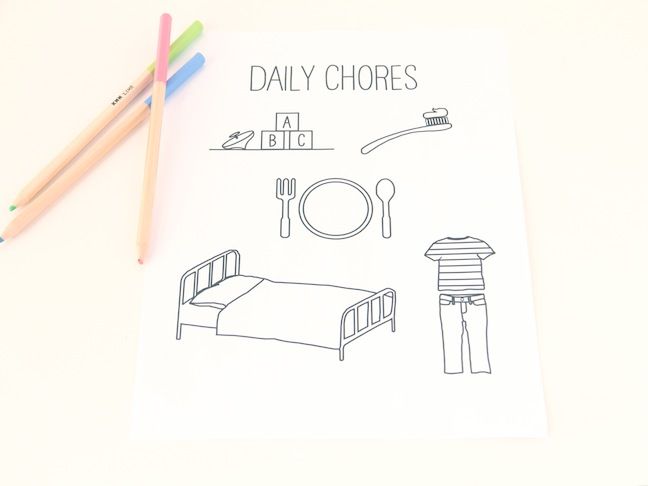 Coloring Chore Chart by Kersey Campbell for Momtastic | Cool Mom Picks