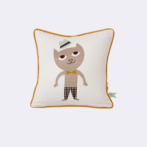 Ferm Living cat throw pillow | Cool Mom Picks