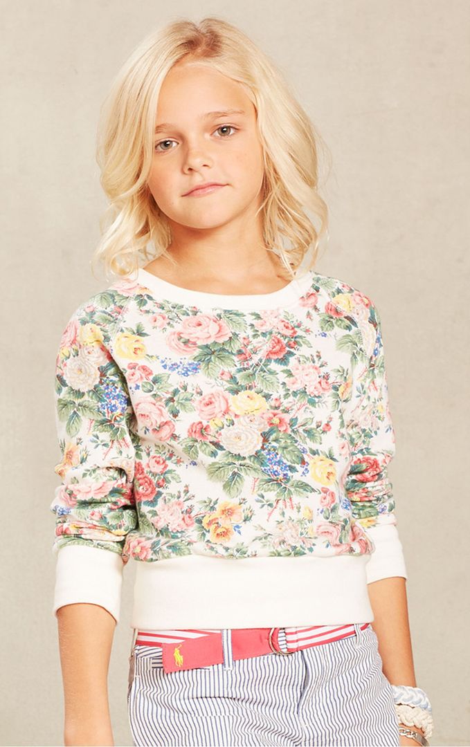 Floral Cotton Fleece Pullover at Ralph Lauren  | Cool Mom Picks