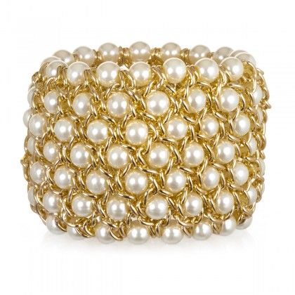Pearl and Gold cuff bracelet | Cool Mom Picks