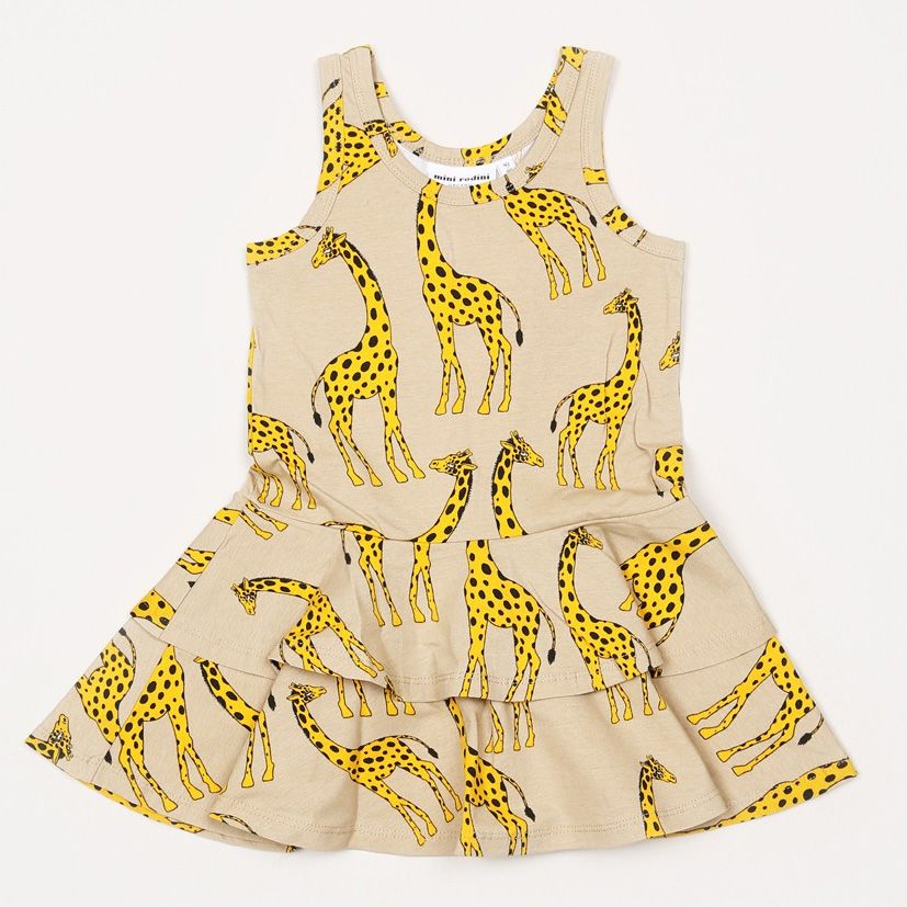 Safari prints: Mini Rodini Giraffe Dress at Baby Bubble NYC | Cool Mom Picks