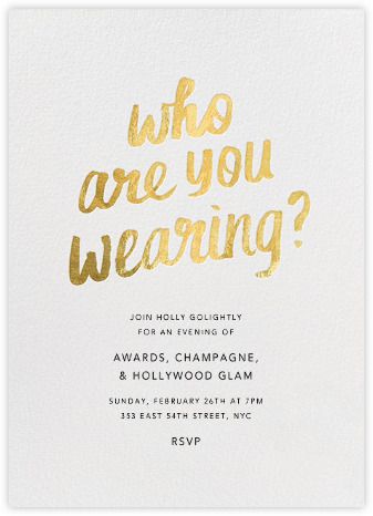 Oscars party invitation at Paperless Post | Cool Mom Picks