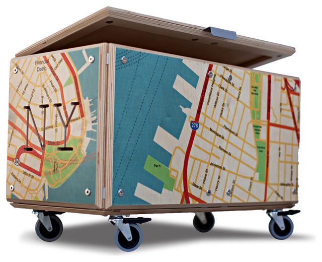 Drift Studio Maps Toy Storage Chest | Cool Mom Picks