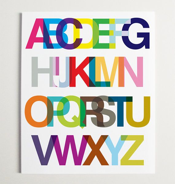 ModernPOP Helvetica ABC alphabet poster | Cool Mom Picks