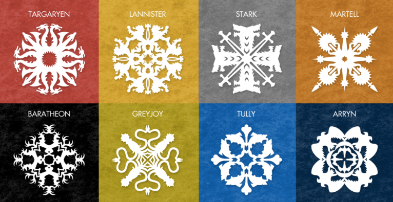 Game of Thrones snowflake patterns | Cool Mom Picks
