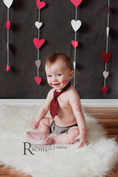 Heart banner baby Valentine's Day photo | Cool Mom Picks