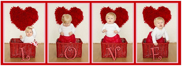Baby in a basket Valentine's Day photo | Cool Mom Picks
