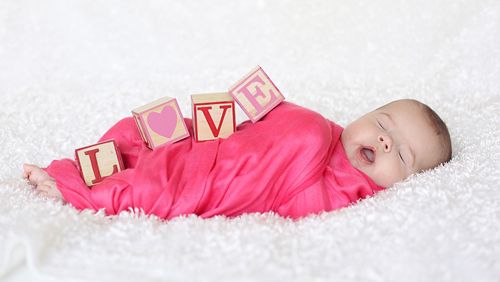LOVE baby Valentine's Day photo | Cool Mom Picks