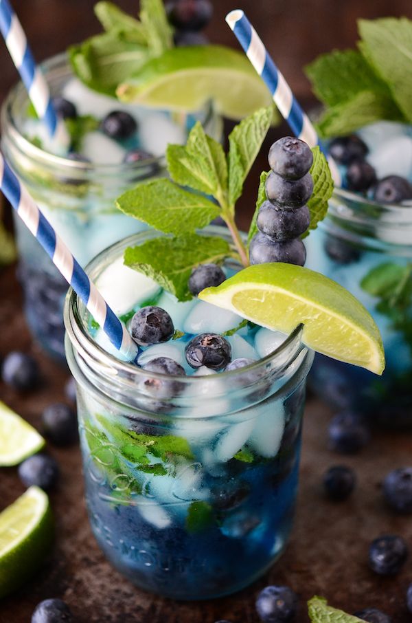 Best Summer Fruity Cocktail Recipes at Cool Mom Picks | Blueberry Mojito at The Novice Chef