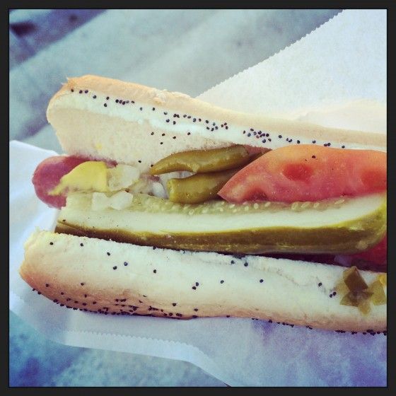 Hot dog recipes: Chicago-Style Dog at One Hungry Mama | Cool Mom Picks