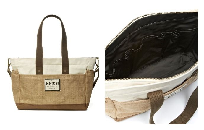 FEED Burlap Diaper Bag: One of our favorite diaper bags under $150