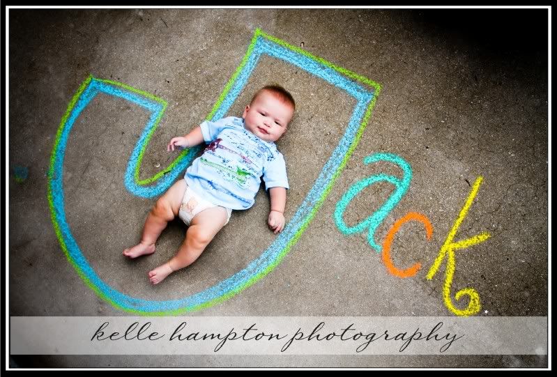 Creative birth announcement photo ideas| Baby's name in chalk by Kelle Hampton