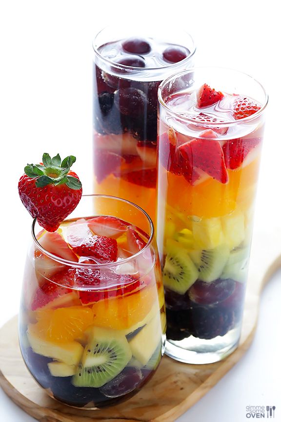 9 creative Sangria recipes at mompicksprod.wpengine.com | Rainbow Sangria via Gimme Some Oven