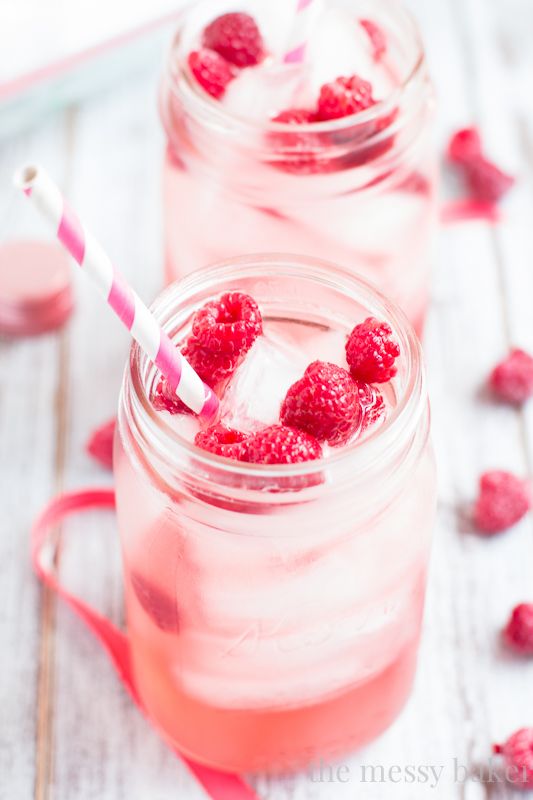 Raspberry Moscato Sangria recipe at The Messy Baker Blog