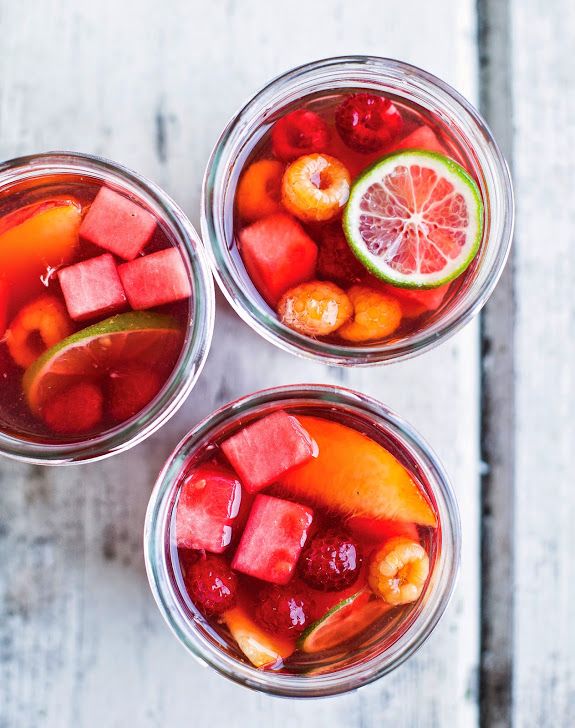 Rose Sangria from Vibrant Food cookbook at A Cup of Jo