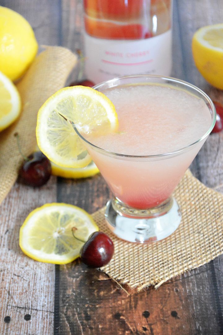 Cherry Vodka Lemonade Slushie recipe at The Housewife in Training Files