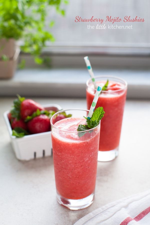 Strawberry Mojito Slushie recipe at The Little Kitchen