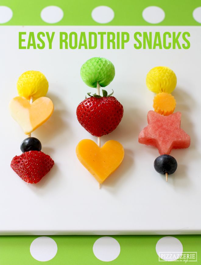 Travel snack recipes: Fruit and Cheese Skewers at Pizzazzerie