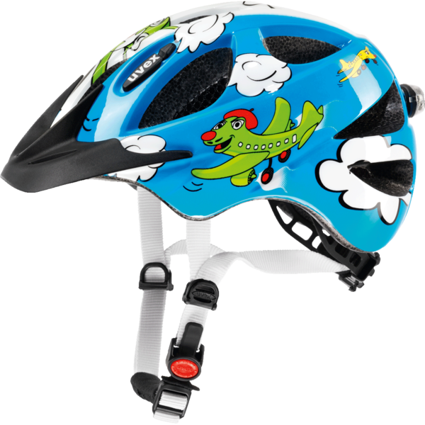 Uvex Hero bike helmet for kids with planes design | Cool Mom Picks