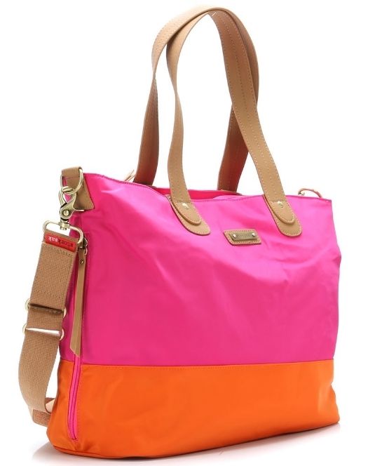 Best diaper bags under $150: Storksak colorblock diaper tote