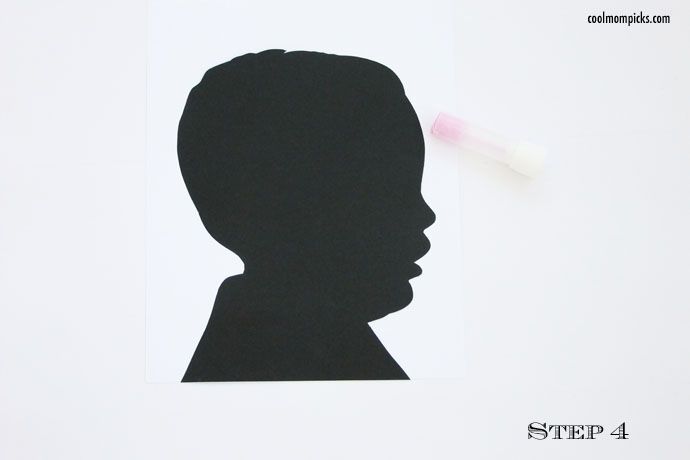 Gluing silhouette portrait | Cool Mom Picks