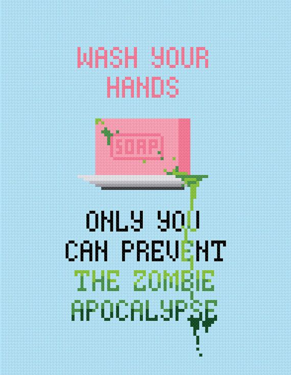 Zombie Apocalypse geeky cross stitch - Amazing Cross Stitch | Cool Mom PIcks