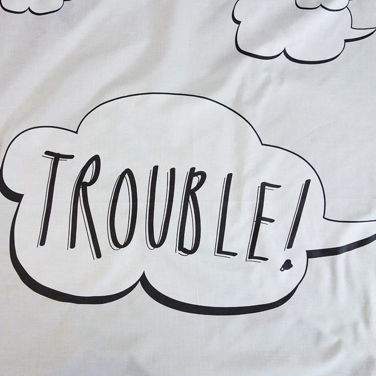 Trouble toddler minky blanket - Designed by Artists | Cool Mom Picks