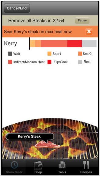 Steak Timer app helps manage multiple cuts and temperatures at once
