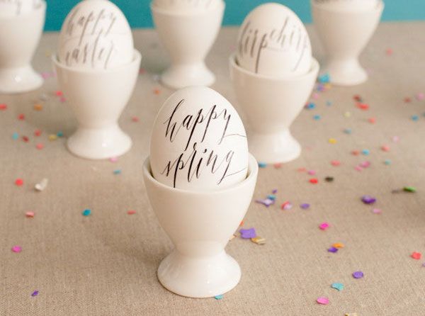 Easter egg calligraphy free printable by Oh Happy Day | Cool Mom Picks
