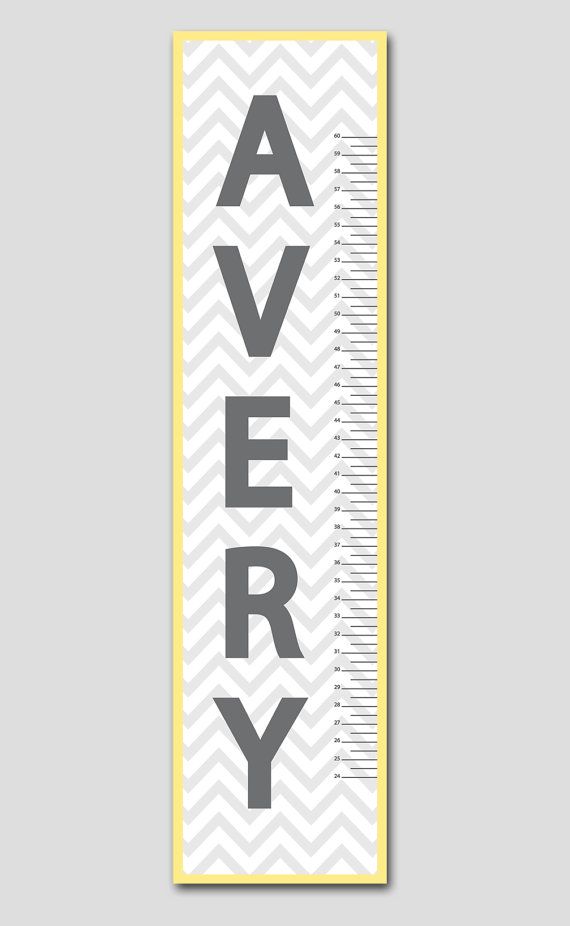 Modern Chevron Growth Chart by The Bear and the Bug | Cool Mom Picks