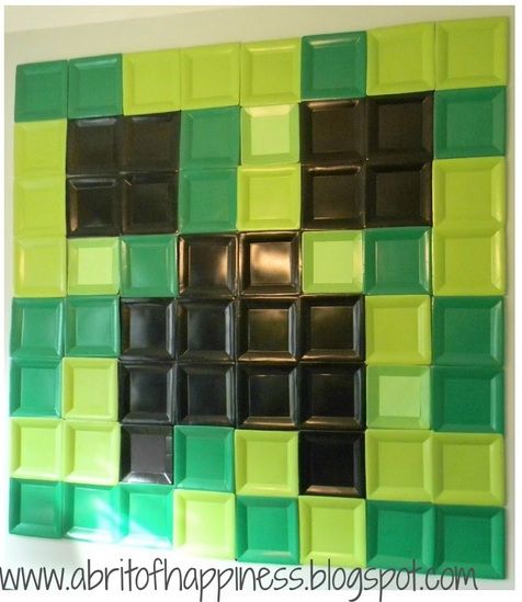 Minecraft Birthday Party Ideas: Mural from A Brit of Happiness | Cool Mom Picks