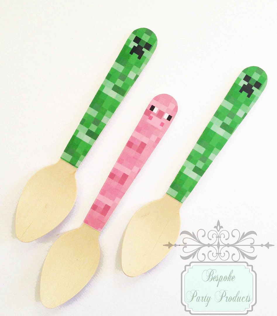 Minecraft goodie bag ideas: teaspoons by Bespoke Party Products | Cool Mom Picks