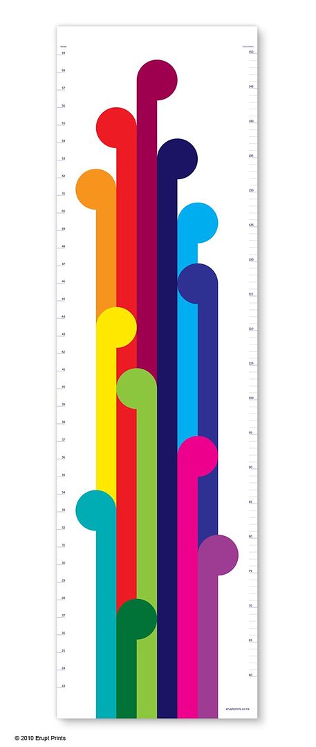Modern Rainbow Growth Chart by Erupt Prints | Cool Mom Picks