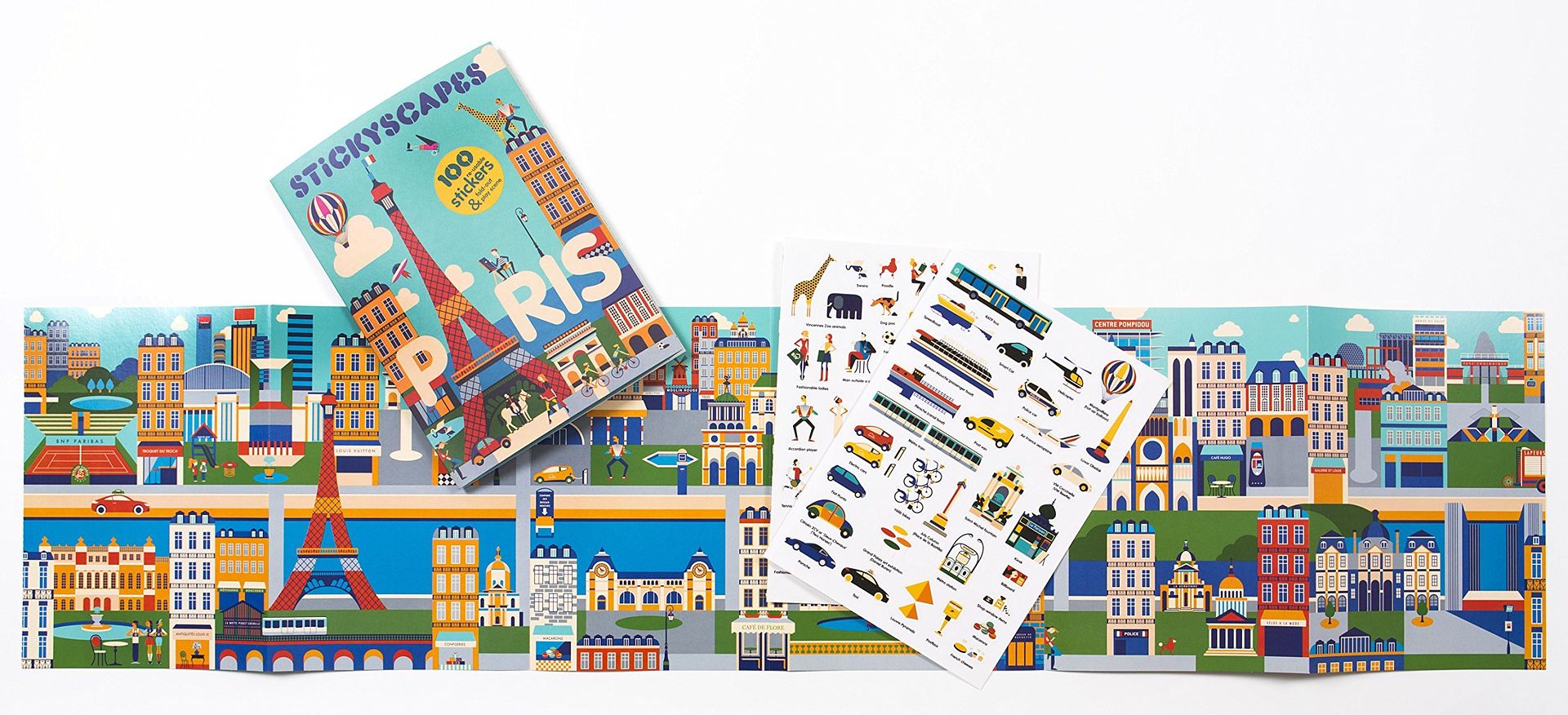 Travel toys for kids: Stickyscapes Paris sticker book