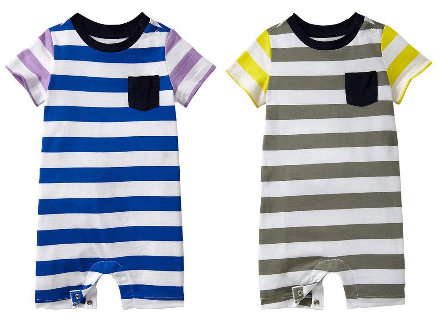 Spring striped rompers for boys at babyGap | Cool Mom Picks