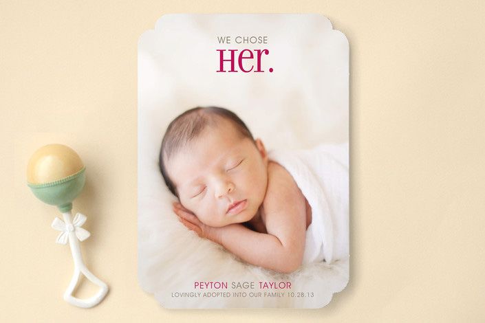 Minted Birth Announcements - Chosen Adoption Announcement | Cool Mom Picks
